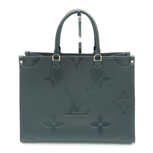 Louis Vuitton Tote Bag On The Go Monogram Emplant Leather Noir MM Shoulder Bag - Picture 1 of 9
